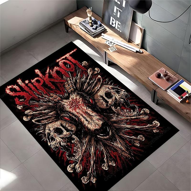 Goat Skull Artwork Rug suitable as a non-slip mat for the living room or bedroom sofa