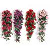 1/3 шт. Искусственные цветы Ротанг Искусственные растения Лиана Настенные розы Дом DIY Свадьба Сад Венок Декор Рождественский Декоративный