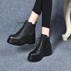 Модная обувь GKTINOO Женские ботинки Натуральная кожа 2025 Новые Осень Зима Молния Круглый носок Ретро Ручная работа Повседневные ботильоны Размер 33-40