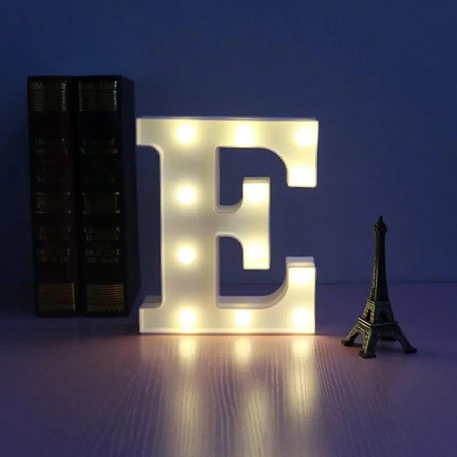 Alphabet Letter LED Lights Luminous Number Lamp Battery Warm Night Light for Home Wedding Birthday Christmas Party Decoration