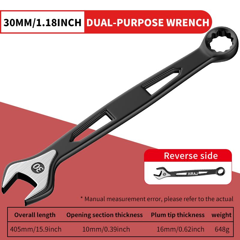 Dual-Ended Wrench, Ratchet Wrench, Industrial Grade, Hardware Tool, Auto Repair Universal Wrench