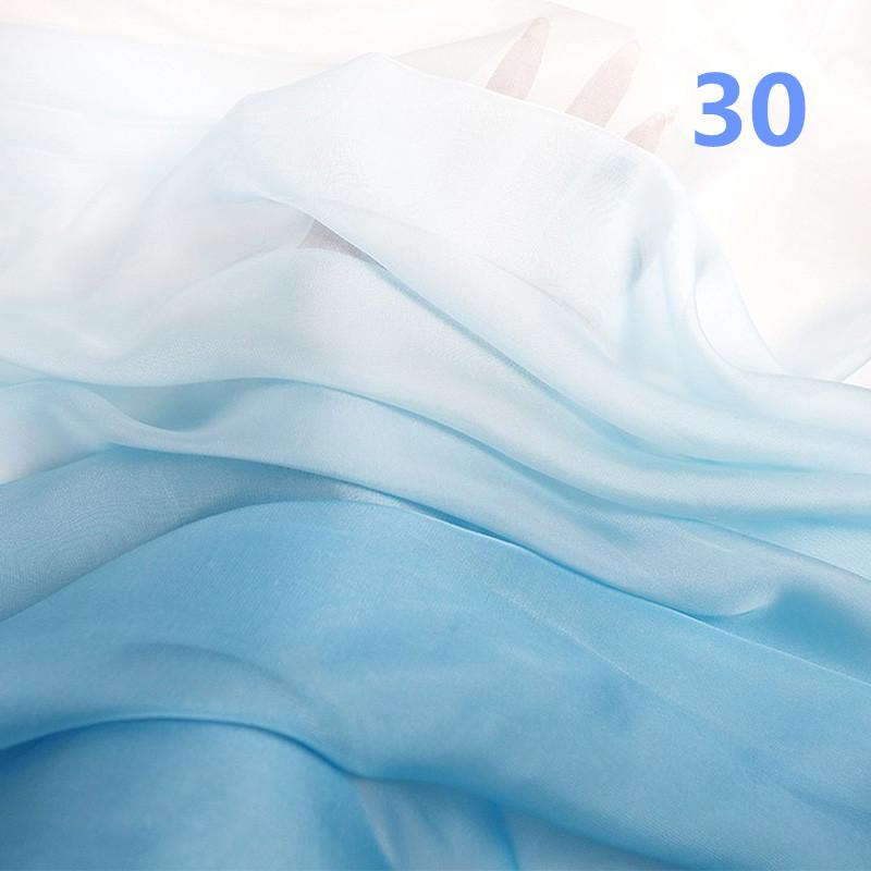 2M Ткань шифон градиентного цвета радуги в древнем стиле 30D органза тюль для DIY ханьфу свадебного платья сценического декора