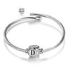 Simple Titanium Steel Open Sliding Bracelet 26 Letters All-Match Girlfriends Diy Bracelet for Women