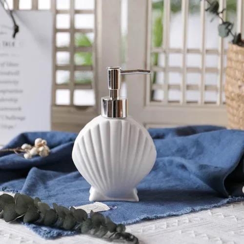 Аксессуары для ванной комнаты Простая керамическая бутылка для лосьона Креативная упаковка моющего средства Бутылка для дезинфекции рук Дозатор для мыла