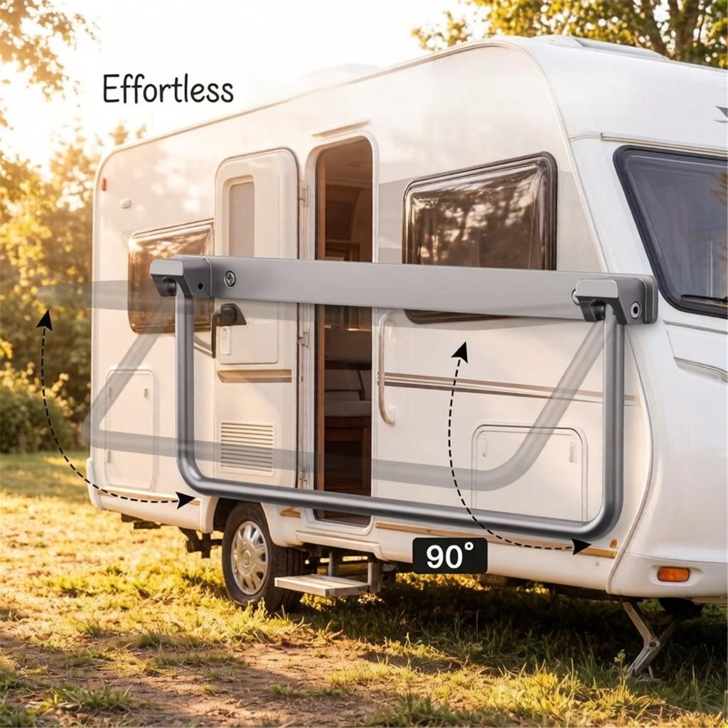 1-Piece Set Foldable RV Shoe Rack | Aluminum Camper Shoe Rack | Wall-Mounted Shelving | Shoe Storage Rack for All Types of Footwear | Essential Stora