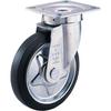 TRUSCO Pressed Rubber Caster, 200, Swivel, TJ-200