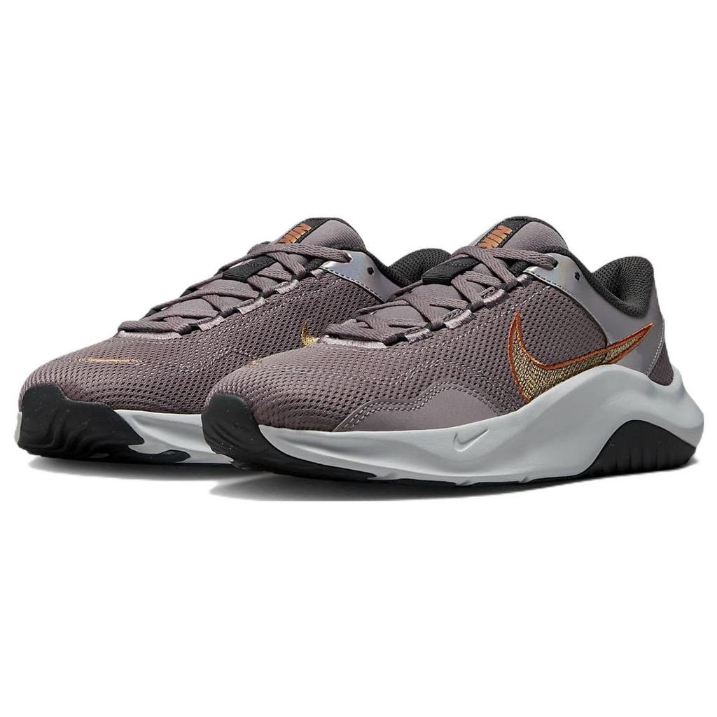 Nike Legend Essential 3 Next Nature Premium Purple Smoke Metallic Copper Женские кроссовки Темно-дымчато-серый металлик-золото DQ4674-500