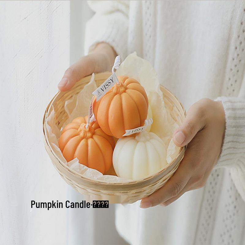 Pumpkin Scented Candle: Holiday & Birthday Gift, Party Favor, Home Decor, Photo Prop