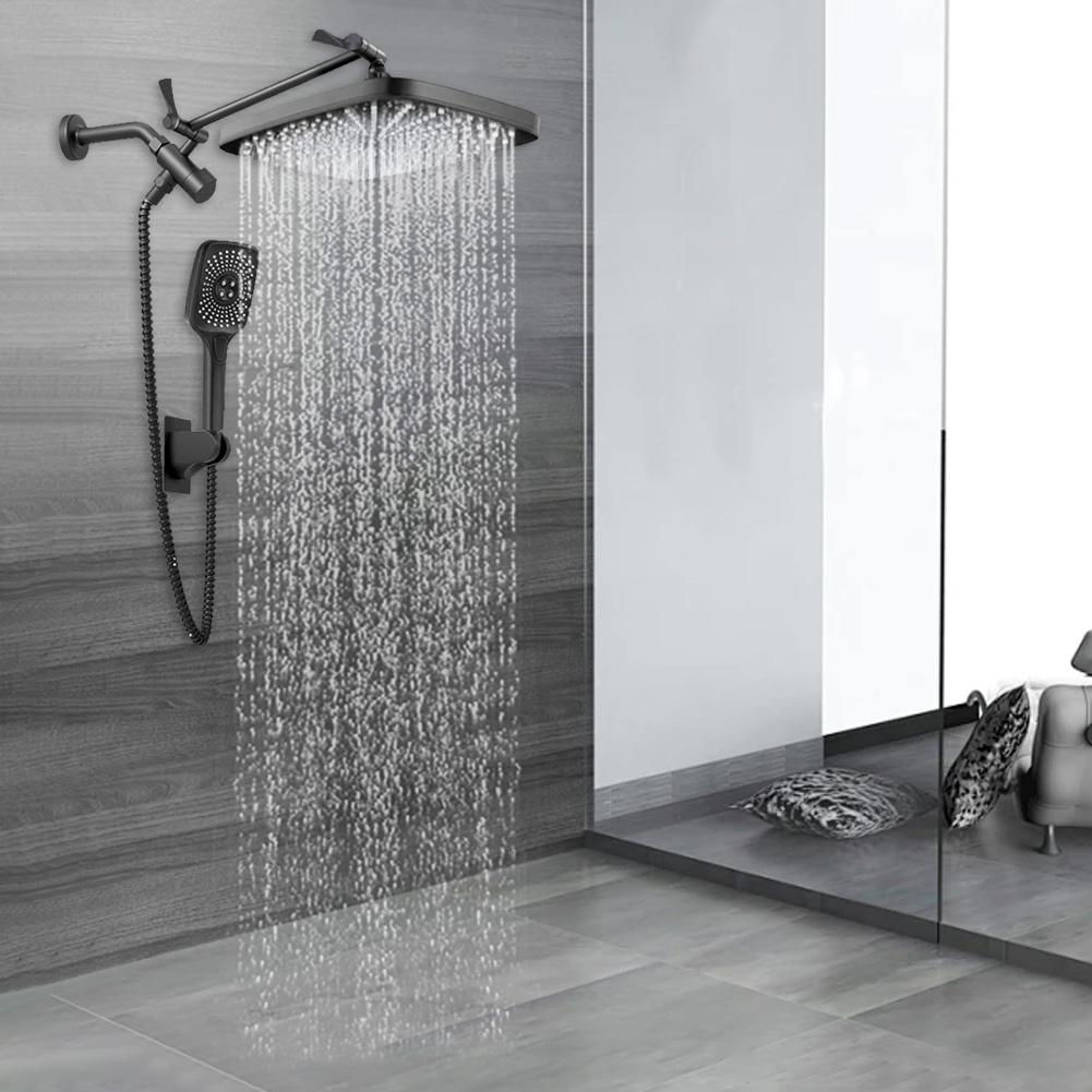 12-дюймовые душевые лейки Rain/Traffal, регулируемые по высоте/углу, набор для душа для ванной комнаты с удлинителем, напорная душевая лейка