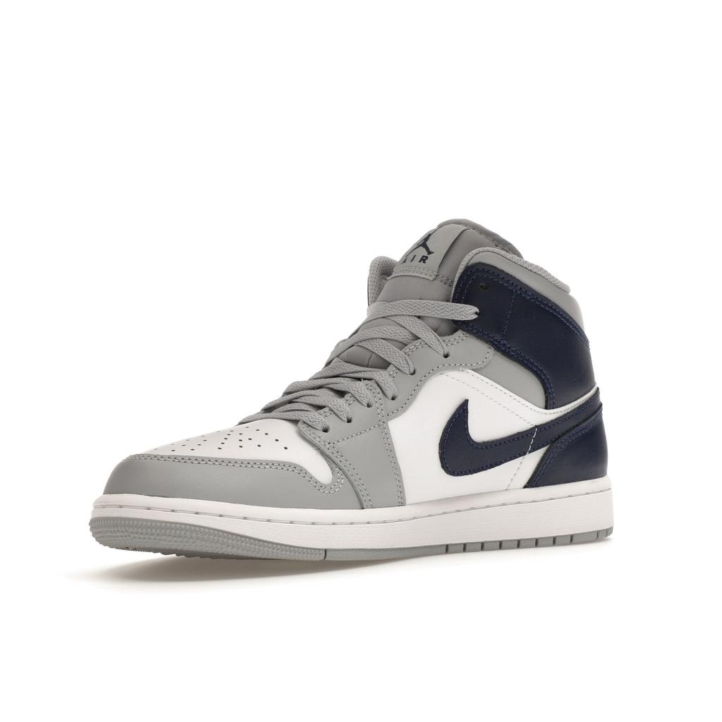Air Jordan 1 Mid Wolf Grey Midnight Navy Мужские кроссовки белые DQ8426-104