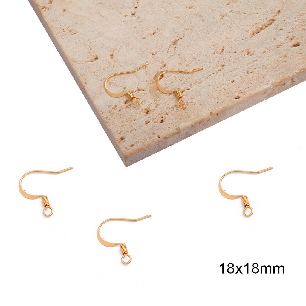 Позолоченные медные крючки для сережек 18 К, проволока для ушных крючков для изготовления ювелирных изделий