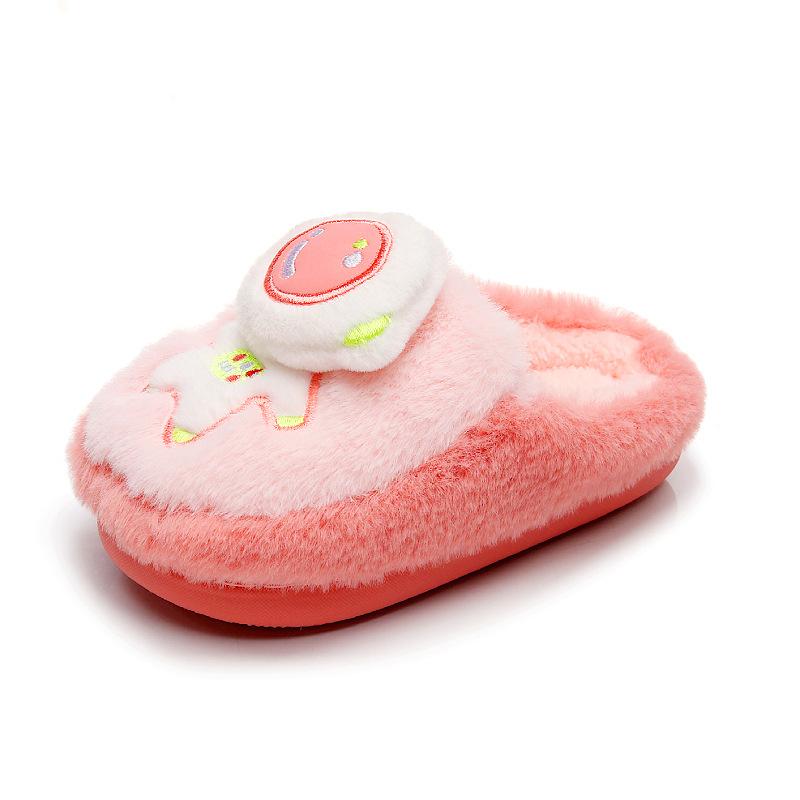 Зимние детские хлопковые тапочки для дома, теплые и нескользящие, милые мультяшные, мужские и женские хлопковые туфли удобные