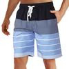 Свежие полосатые модные городские мужские пляжные шорты из полиэстера, повседневные летние дышащие удобные шорты для активного отдыха и спорта