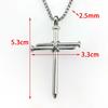 Ожерелье из литой нержавеющей стали, кулон в виде креста из сплава, персонализированное мужское ожерелье в стиле панк