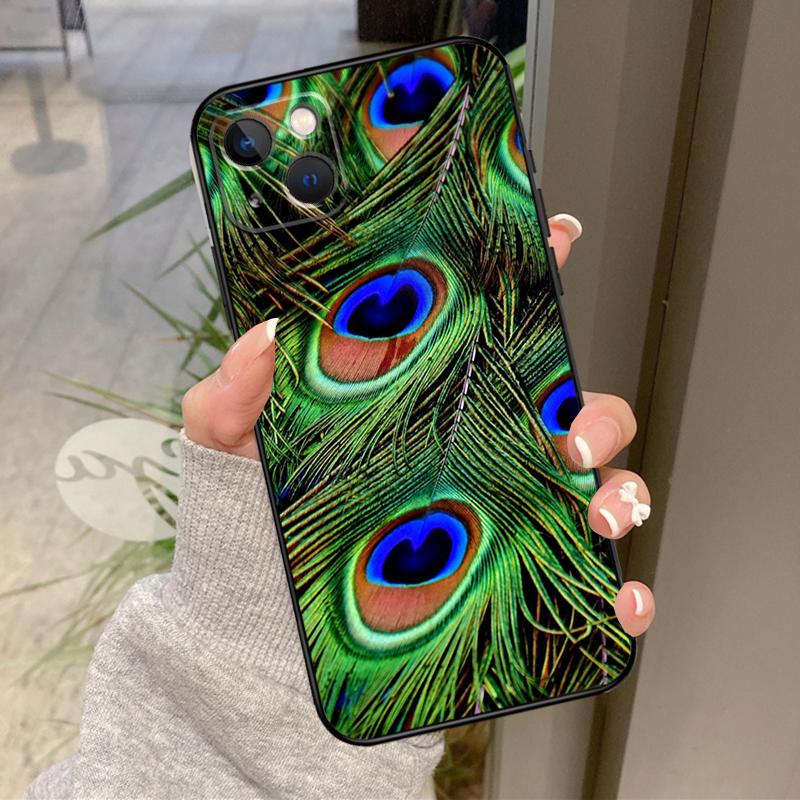 Animal Peacock Pattern Case For iPhone 17 Pro Max 15 14 13 12 11 16 Pro Max Plus 12 13 Mini 16e 17 Air Back Cover