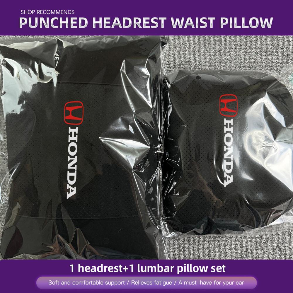 APO1 Honda Universal Car Headrest Neck Pillow Lumbar Support For Civic Accord Crosstour Spirior Odyssey Avancier UR-V Sienna Elysion
