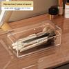 New Stackable Makeup Brushes Storage Box Acrylic Clear Makeup Sponges Organizer Dustproof Multi-Functional Puff Storage Case