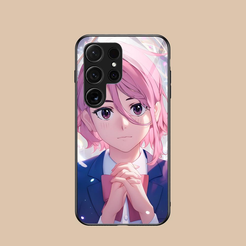 Чехол для телефона Dandadan Aira Shiratori для Samsung Galaxy S26 S25 S24 S23 S22 S21 S20 Note20 Plus FE Ultra Стеклянная цветная крышка