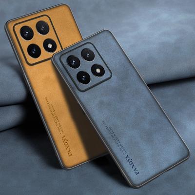 Для Xiaomi 14T Pro Чехол Роскошный PU Кожаный Чехол Для Телефона Для Xiaomi Mi 14T Pro Mi14T 5G Задняя Крышка Матовый Силикон Полная Защита