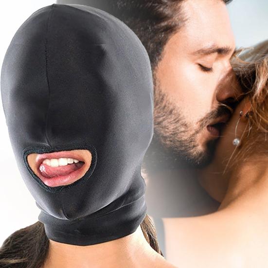 Сексуальные игрушки Фетиш с открытым ртом, капюшоном, крышкой, черными играми для взрослых, продуктом для здоровья