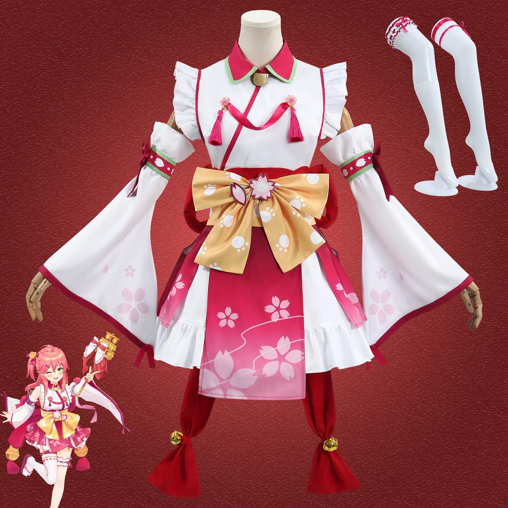Vtuber Sakura Miko Cosplay Outfit With Soft Woolen Material For Anime Fans And Cosplayers