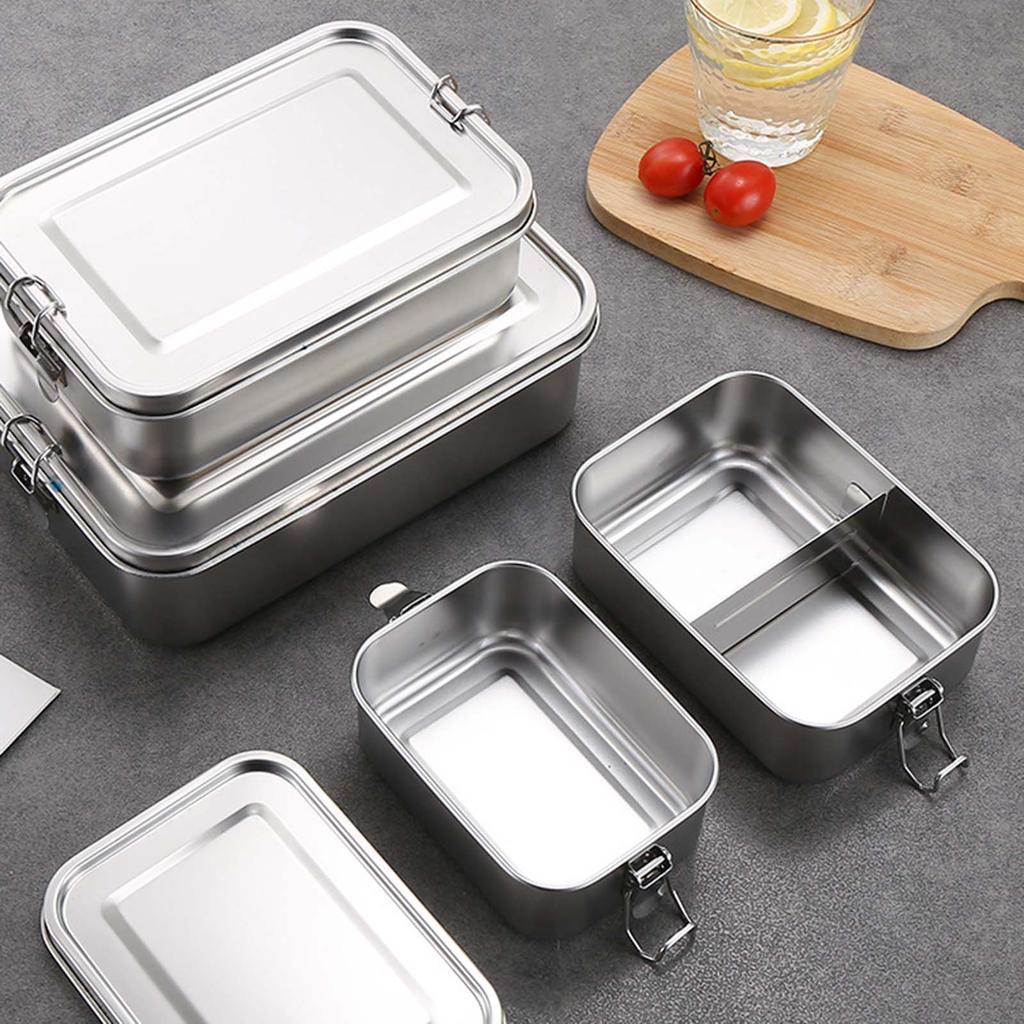 Leakproof Stainless Steel Lunch Container Bento Box Lunch Box Leakproof Bento Container for Travel Work and School