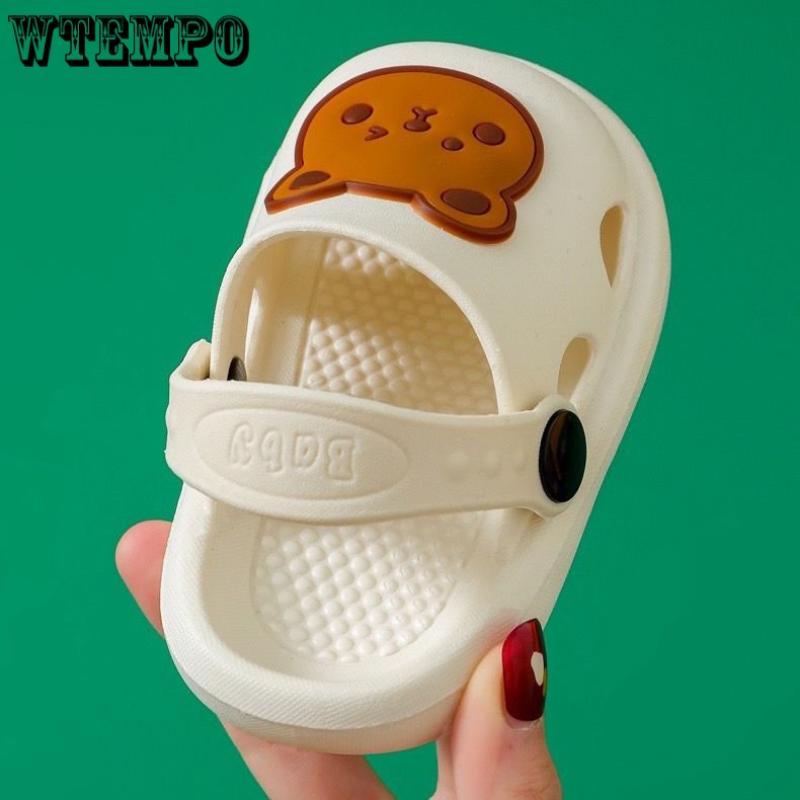 Детские тапочки для мальчиков и девочек, милая нескользящая обувь с клубникой и фруктами, обувь с отверстиями для головы, детские сандалии для маленьких детей