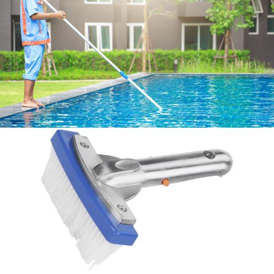 Pool Cleaning Brush High-Density Elastic Bristles Swimming Pool Scrubbing Brush Tough Stain Remover for Home