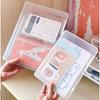 Trendy Unisex Portable Plastic Box File Management Document Case Clear Plastic Document Box Slim Document Case Office Desktop Document Box