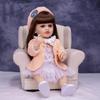 Модная кукла Reborn для девочек, полностью силиконовая, виниловая, 22 дюйма, длинные волосы принцессы, сделай сам, реалистичные куклы для новорожденных, подарок на Рождество Bebe Reborn