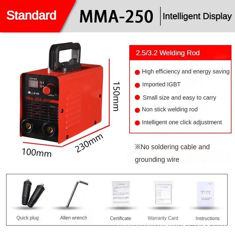 220 В небольшой бытовой электросварочный аппарат MMA-250 портативный мини промышленный инверторный сварочный аппарат ручной сварочный электроинструмент