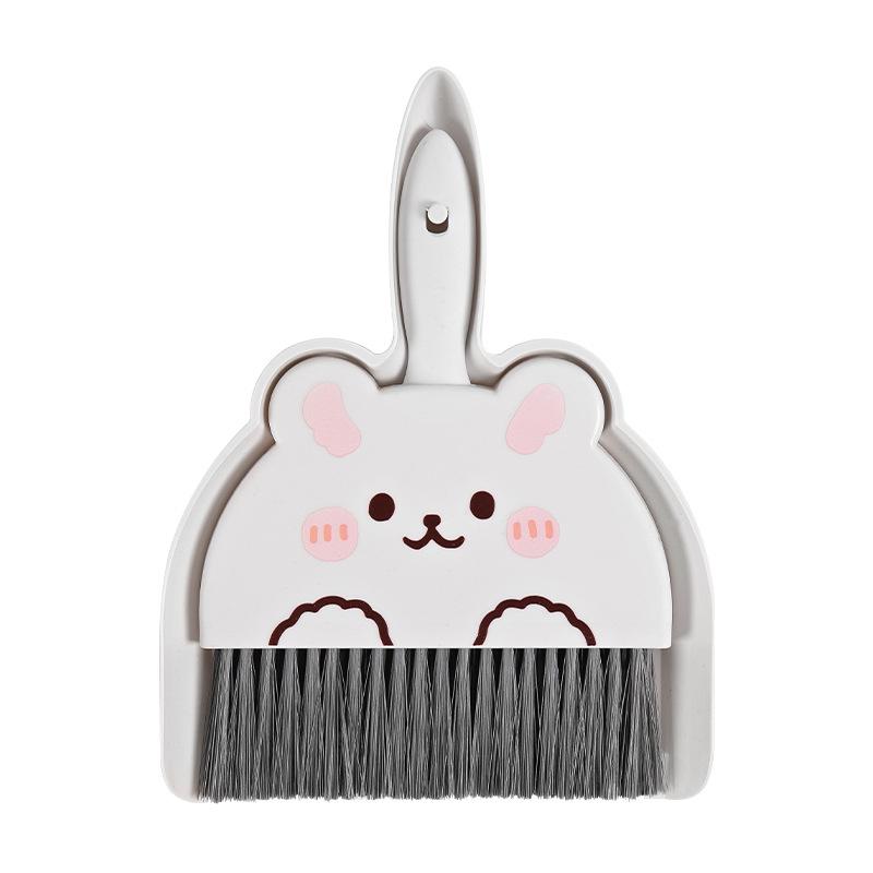 Mini Cartoon Desktop Broom & Dustpan Set - Small Table Sweeper Combo