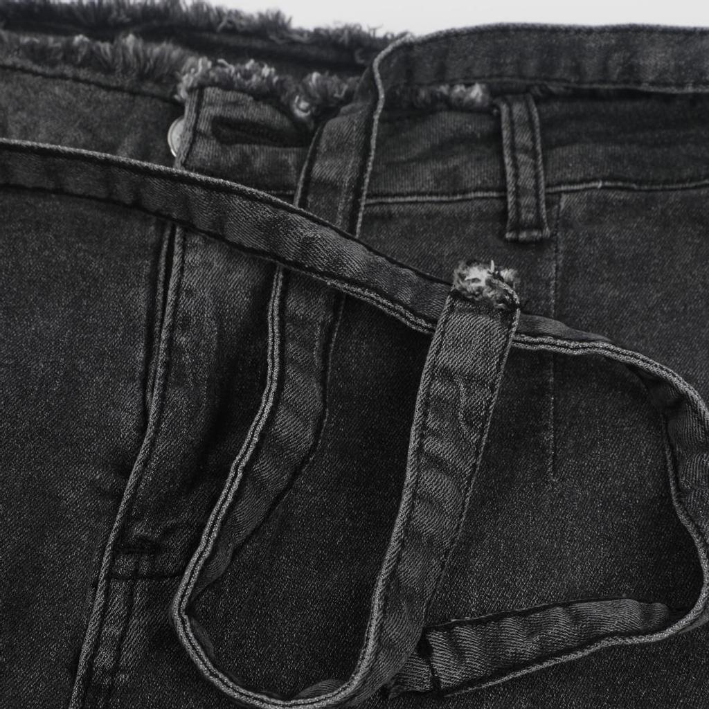 Джинсы с высокой талией для женщин, эластичные джинсовые джинсы с поясом и кисточками, узкие джинсы с эффектом пуш-ап