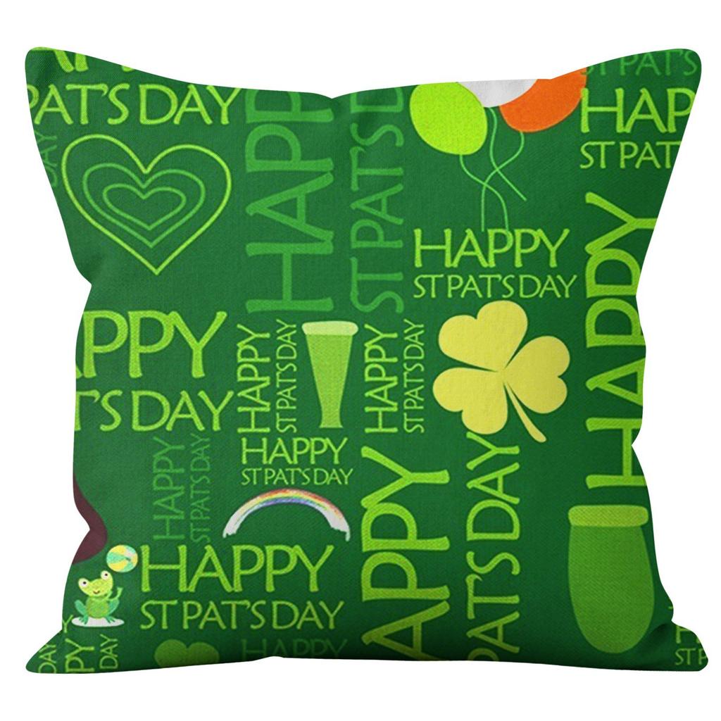 Наволочка для дома Ст. Наволочка на День святого Патрика Четырехлистный клевер Клетчатая Наволочка на диванную подушку