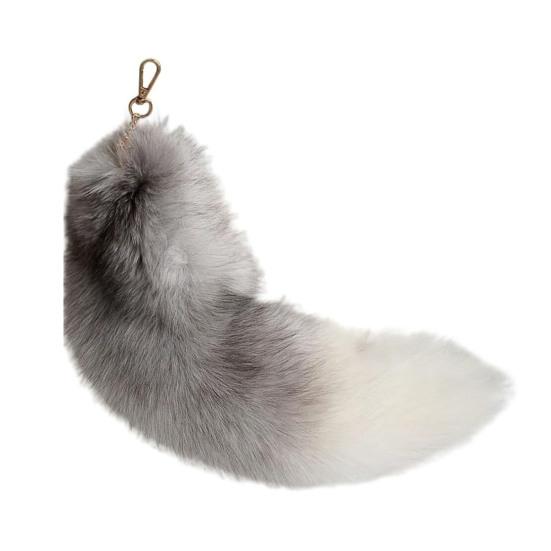 Брелок-подвеска в виде искусственного лисьего хвоста, ручной работы, искусственный меховой хвост, косплей, ренессанс, пушистый хвост, аксессуар для сумки