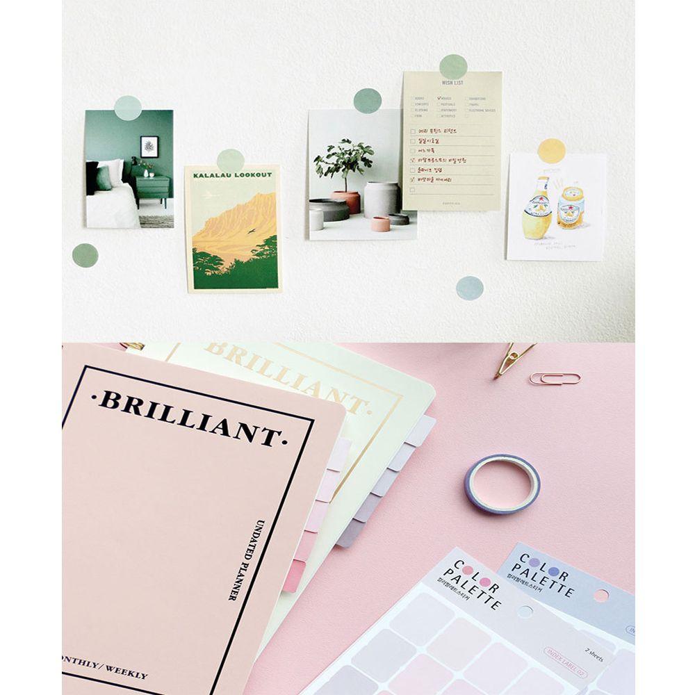 Stationery Solid Color Albums Decor Adhesive Sticker Basic Label Scrapbooking Paper Sticker