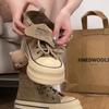 Популярные ретро классические парусиновые кеды на толстой подошве с высоким верхом женские 2025 новая летняя обувь для увеличения роста универсальные повседневные кеды