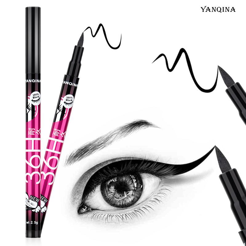 YQN 36H Черная водостойкая жидкая подводка для глаз Make Up Beauty Стойкая подводка для глаз Карандаш для макияжа