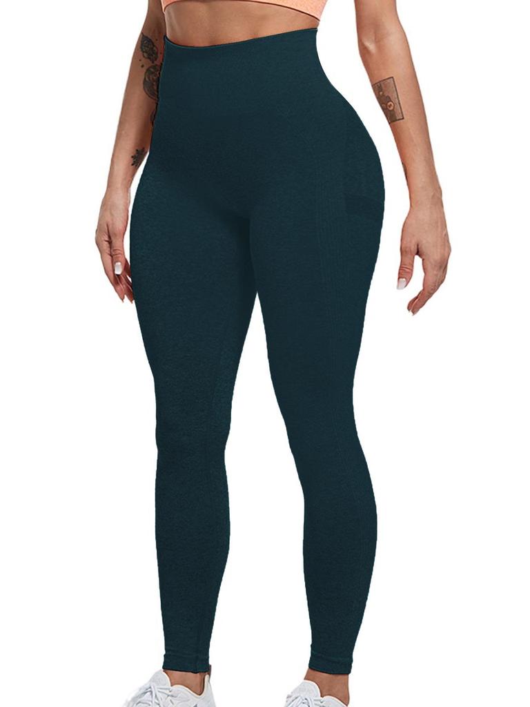 European and American Popular Seamless High Waist Hip-Lifting Yoga Pants with Abdomen Control