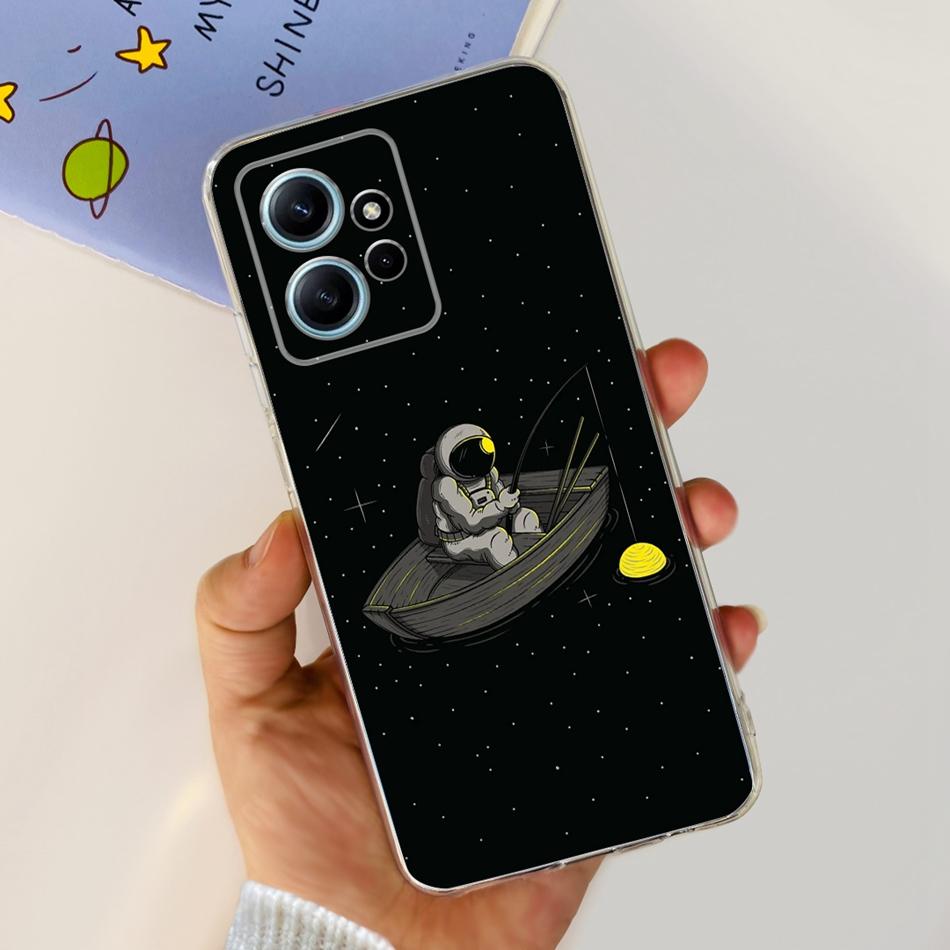 For Xiaomi Redmi Note 12 Case Redmi Note12 4G Global Cute Painted Soft Silicone TPU Phone Back Cover Bumper