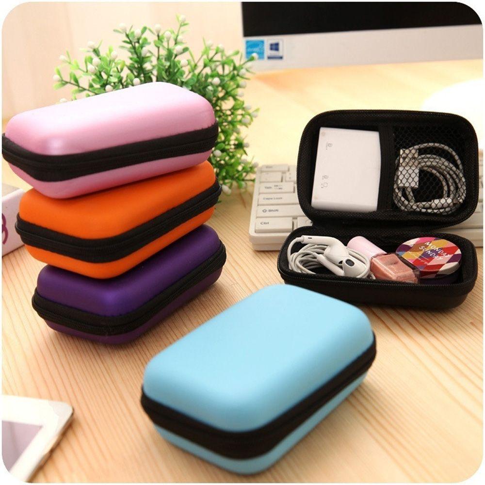 New Headset Travel Storage Box Headphone Bag Portable Case Cable Accessories