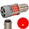 2 Pcs P21/5W LED Bulb BAY15D 12-24V Error-free 2200lm Red