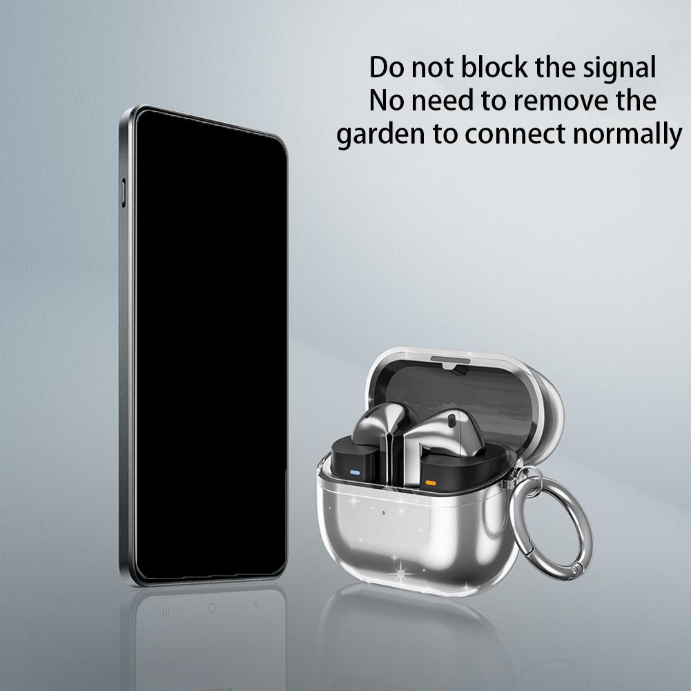 Прозрачный защитный чехол с брелоком для Samsung Galaxy Buds 3/3 Pro #AU