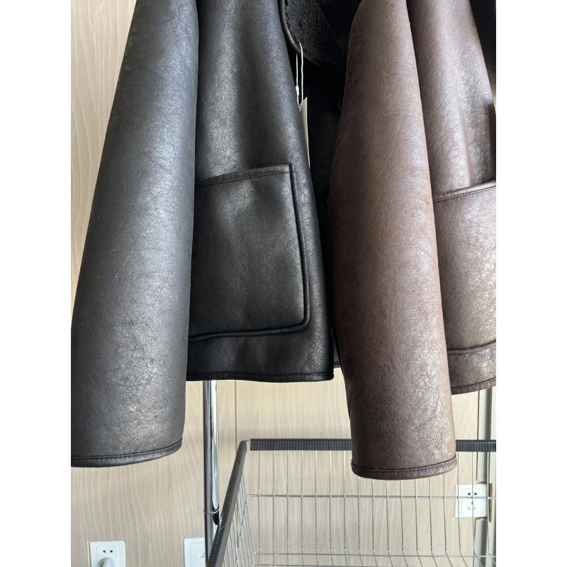 Fall/Winter Women's Series Double-Sided Collar Oversized Long-Sleeve Jacket Warm Coat