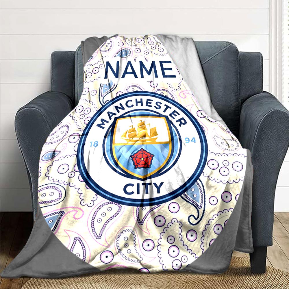 Custom Name Juventus Badge blanket for Couch & Bed, Plush Cozy Fuzzy Blanket Super Soft & Warm Blankets for Fall and Winter. 0908255