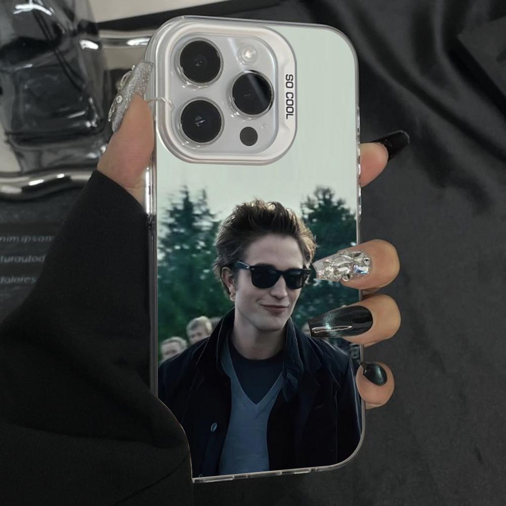 T-Twilight Robert Pattinson Phone Case For iPhone 16,15,14,13,12,11,Pro,Max,Plus,Mini,XS Anti Fall Gray Silver Matte Hard Bumper