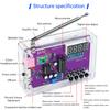 HU-017A/HU-017B RDA5807S Radio Kit FM87-108MHz V4.0/V5.0 Purple Electronic DIY Kit with Case  DC 3-5V Charging