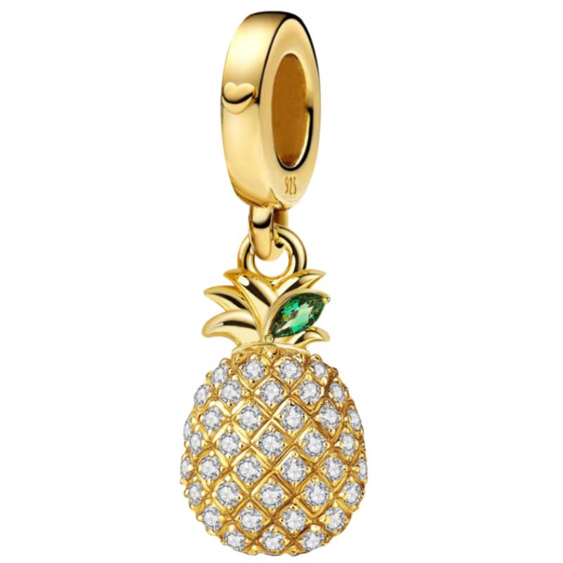 Медно-розовый торт вишня ананас клубника вишня подвеска шар подходит для браслетов DIY женские украшения