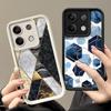 Мягкий чехол для телефона с геометрическим мраморным узором для Xiaomi Poco X7 X6 X5 Pro X4 Gt X3 F7 Ultra M8 M7 Redmi 15C 15 14C 13 13C 12 12C 10