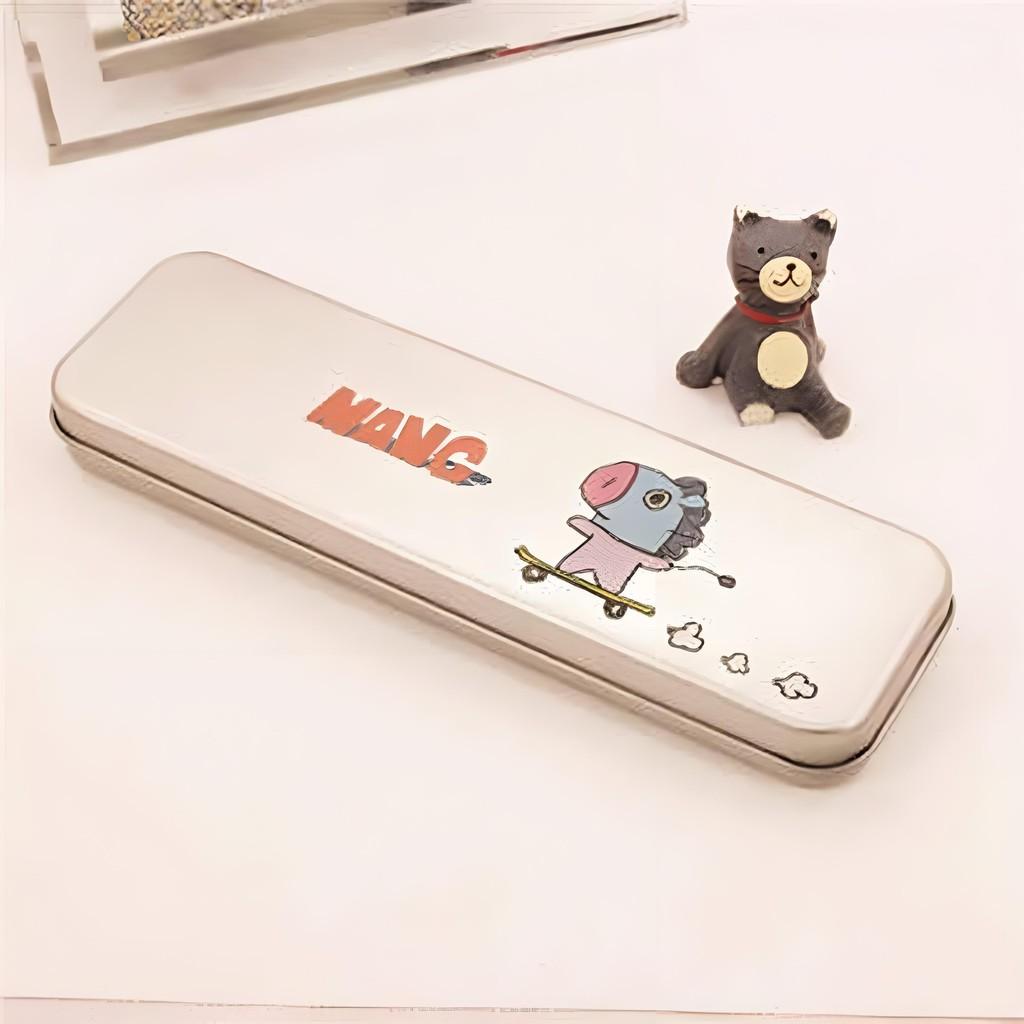 BTS Kpop BT21 Металлический мультяшный пенал Shooky Chimmy Пенал для учебы Канцелярский кейс